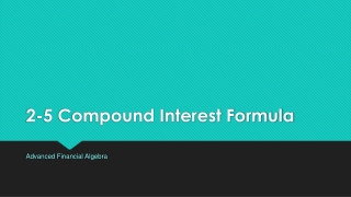 2-5 Compound Interest Formula