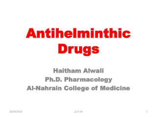 Antihelminthic Drugs