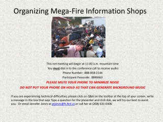 Organizing Mega-Fire Information Shops