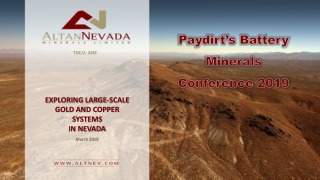 EXPLORING LARGE-SCALE GOLD AND COPPER SYSTEMS IN NEVADA