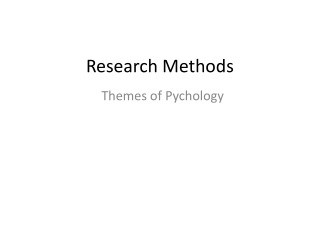 Research Methods