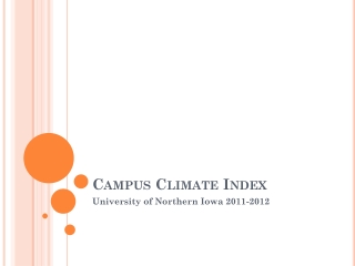 Campus Climate Index