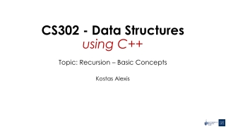 CS302 - Data Structures using C++