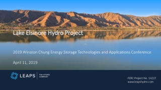 Lake Elsinore Hydro Project