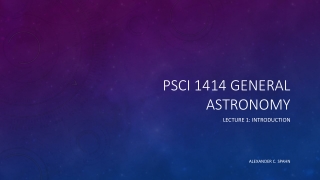 PSCI 1414 General Astronomy