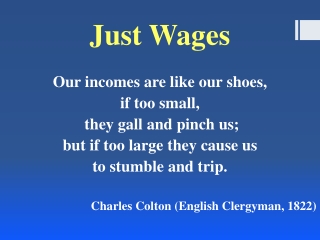 Just Wages