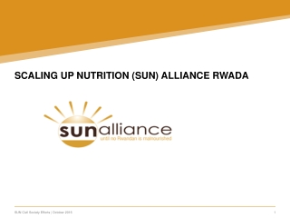 SCALING UP NUTRITION (SUN) ALLIANCE RWADA :