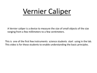 Vernier Caliper