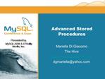 Advanced Stored Procedures