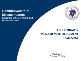 EOHHS Quality Measurement alignment taskforce