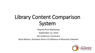 Library Content Comparison System