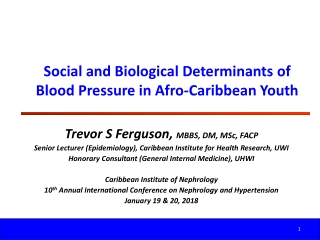 Social and Biological Determinants of Blood Pressure in Afro-Caribbean Youth