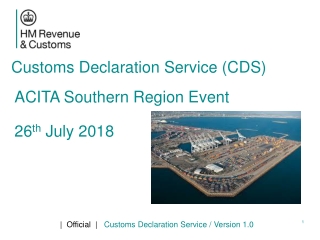 Customs Decl aration Service (CDS)