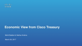 Economic View from Cisco Treasury