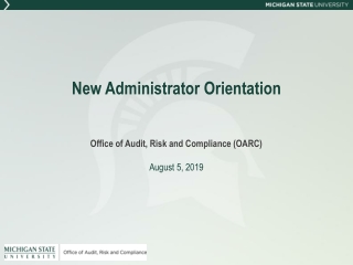 New Administrator Orientation