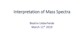 Interpretation of Mass Spectra