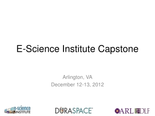 E-Science Institute Capstone