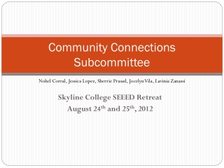 Community Connections Subcommittee