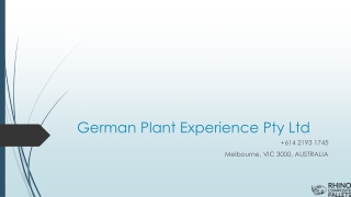 German Plant Experience Pty Ltd