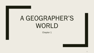 A Geographer’s World