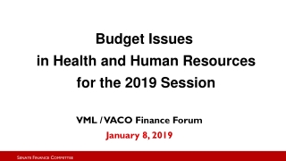 VML / VACO Finance Forum January 8, 2019