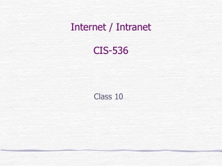 Internet / Intranet CIS-536