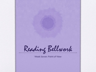 Reading Bellwork