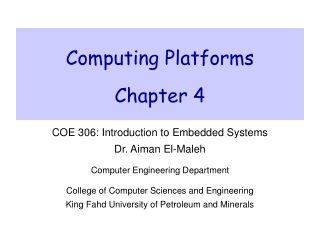 Computing Platforms Chapter 4