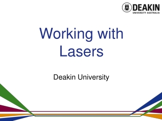 Working with Lasers