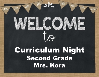 Curriculum Night Second Grade Mrs. Kora