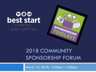 2018 Community SponsorSHip Forum