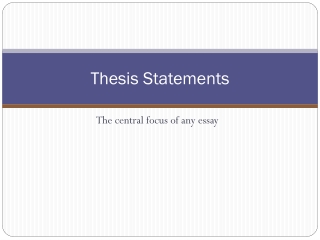 Thesis Statements