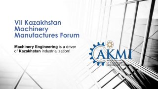 VII Kazakhstan Machinery Manufactures Forum