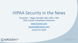 HIPAA Security in the News