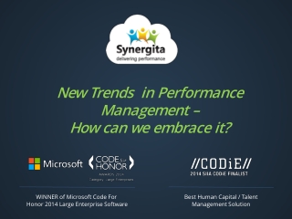 New Trends in Performance Management – How can we embrace it?