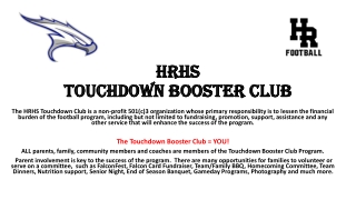 HRHS Touchdown Booster CLUB