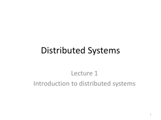 Distributed Systems