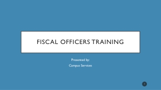 Fiscal Officers Training