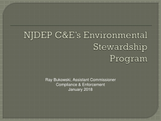 NJDEP C&amp;E’s Environmental Stewardship Program