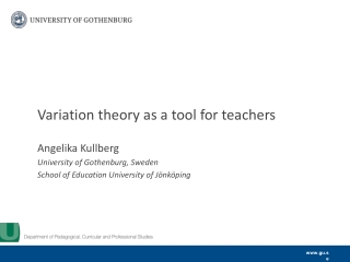 Variation theory as a tool for teachers