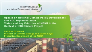 Update on National Climate Policy Development and NDC Implementation.