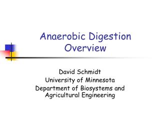 Anaerobic Digestion Overview