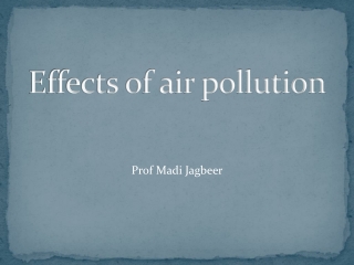 Effects of air pollution