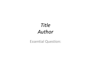 Title Author