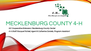 MECKLENBURG COUNTY 4-H