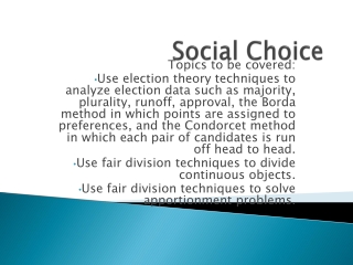 Social Choice