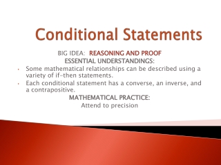 Conditional Statements