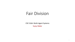 Fair Division