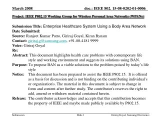 Project: IEEE P802.15 Working Group for Wireless Personal Area Networks (WPANs)