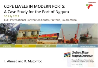 COPE LEVELS IN MODERN PORTS: A Case Study for the Port of Ngqura 10 July 2019